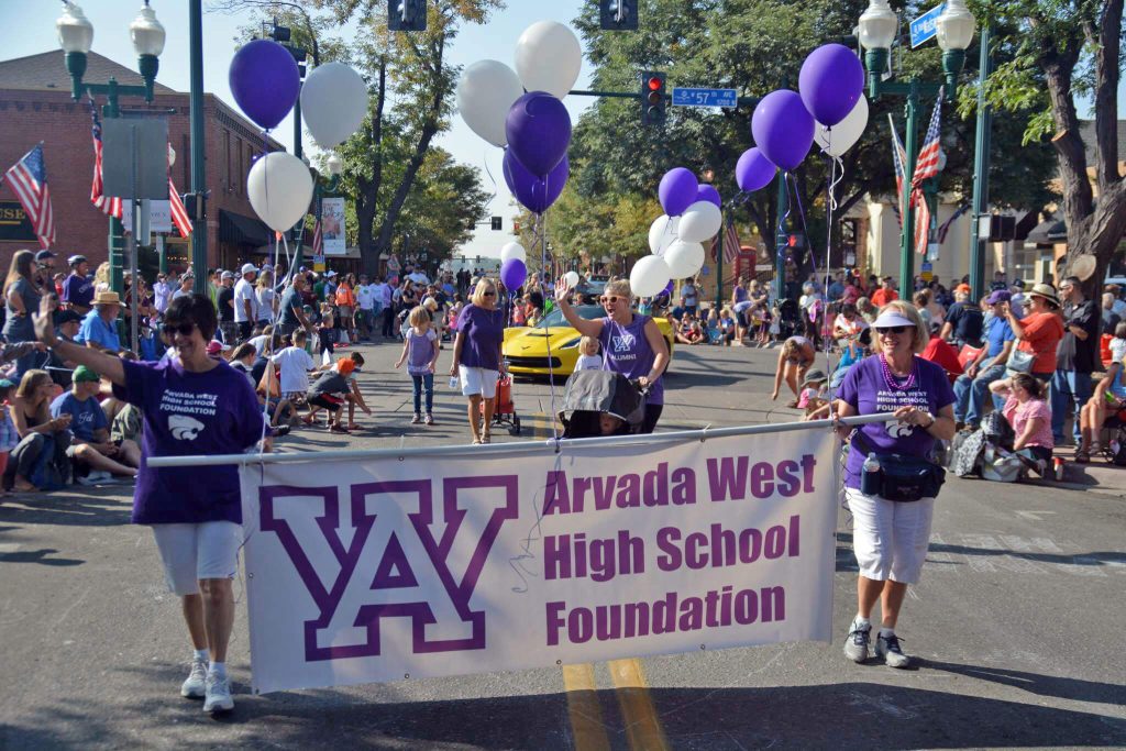 Arvada West High School Foundation in the Arvada Harvest Festival Parade Colorado 2017